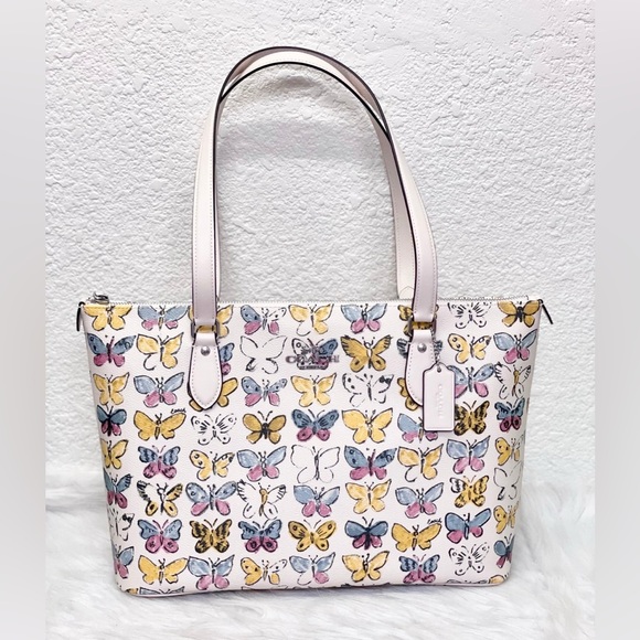 NWT Coach Gallery Tote Bag With Butterfly Print CAR36 - Picture 4 of 12